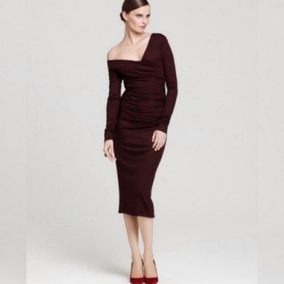 Diane Von Furstenberg Bentley Size 8 Burgundy - Picture 2 of 9